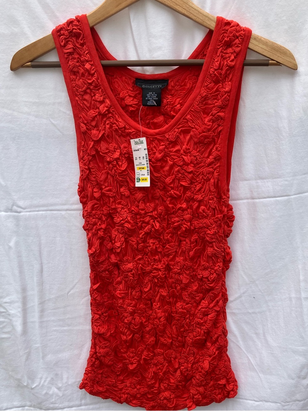 NWT Dolcetti Y2K Red Textured Dress